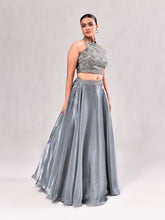 Halter Neck Ruffle Dupatta Lehenga Set